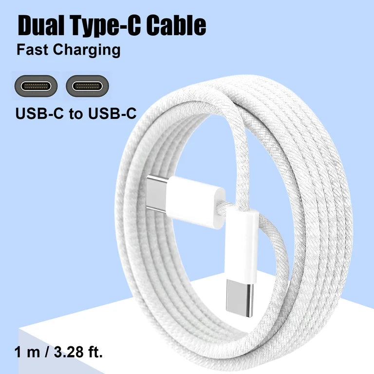 USB-C to USB-C 60W Fast Charge Braided
Cable, 1m White (UC-072)